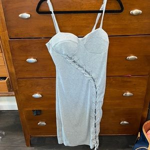 Lace up padded dress